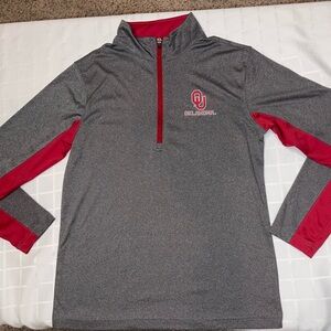 OU ladies Pullover size small shirt Oklahoma Sooners Colosseum Charcoal
